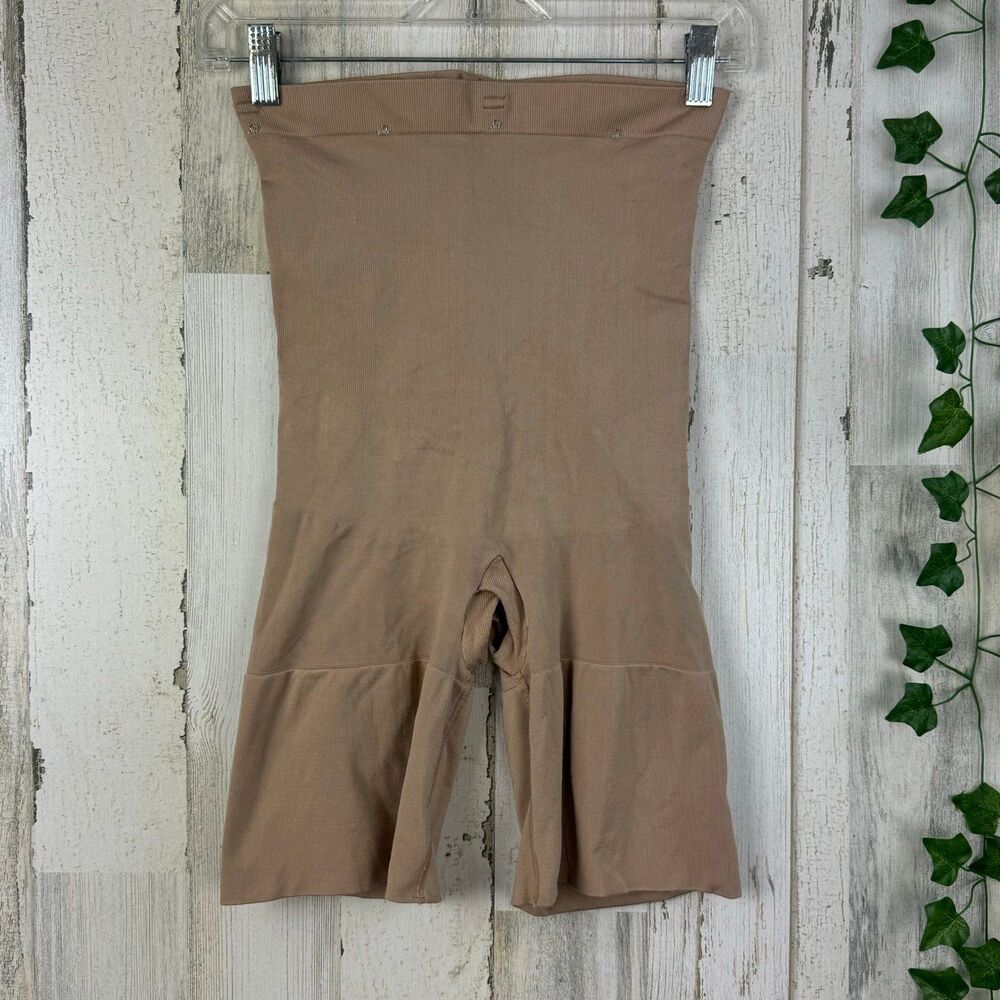 Spanx Slim Cognito Mid Thigh Bodysuit Shaper Nude Size XL